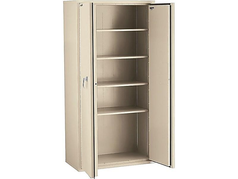 FireKing 72" Steel Storage Cabinet with 4 Shelves, Parchment (CF7236-DPAI)