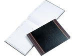Wilson Jones Visitor Book, 10 Columns, 12.25" x 9.5", Black, 208 Sheets/Book (S491)