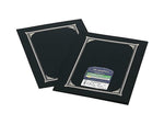 Geographics Classic Linen Document Certificate Holders, 8.5" x 11", Black/Gold, 6/Pack (GEO45331)