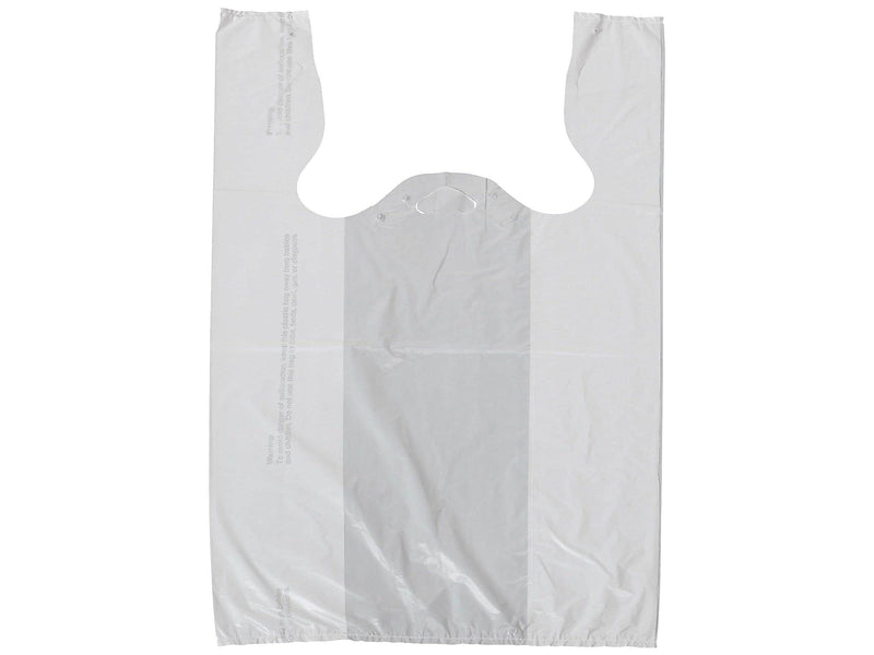 Glopack 23"H x 11.5W x 7"D High-Density Film Shopping Bags, White, 1000/Carton (16-16)