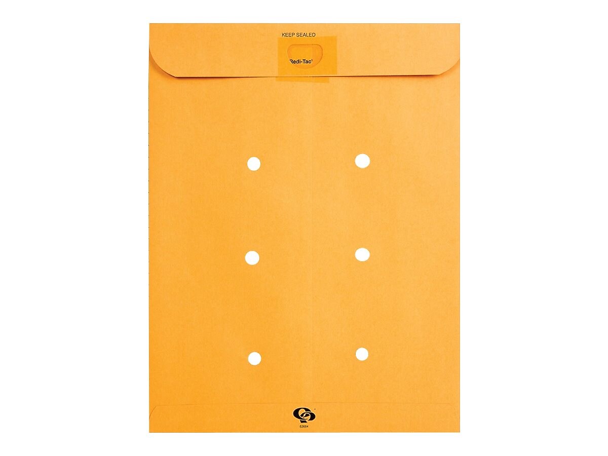 Quality Park Self Seal Kraft Self Seal Inter-Departmental Envelope 10" x 13", Brown Kraft, 100/Box (QUA63664)