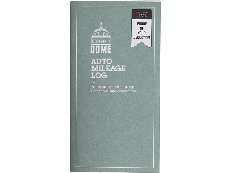 Dome Auto Mileage Log Record Book, 3.25" x 6.25", Gray (770)
