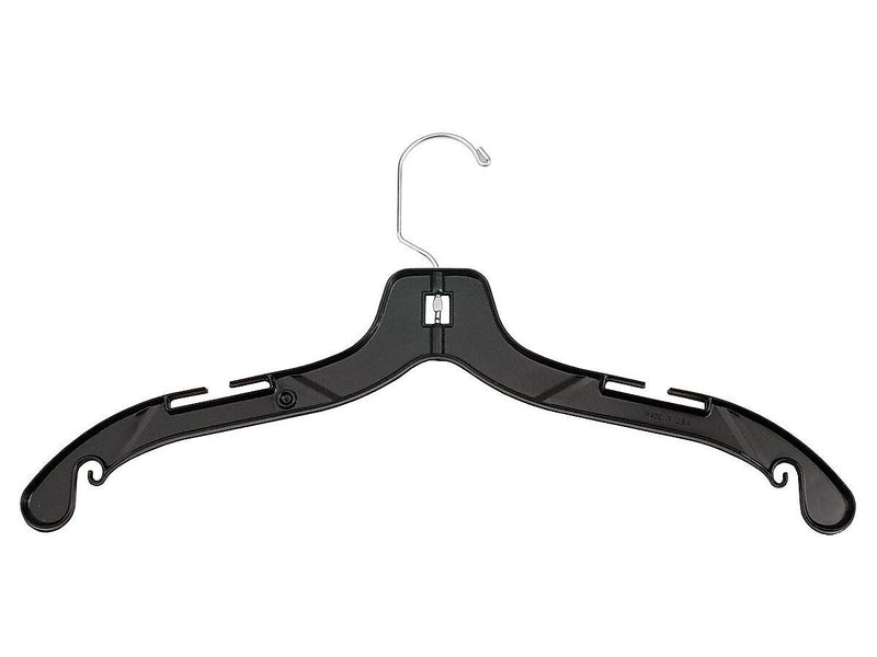 Nahanco Heavy Weight Plastic Clothes Hangers, Black, 100/Pack (2500)