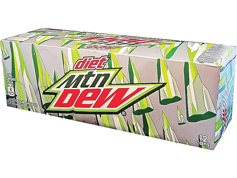 Mountain Dew Diet Soda, 12 oz., 24/Carton (83777)
