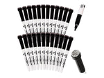 KleenSlate Dry Erase Markers with Eraser Caps, Black, 24/Pack (43324)