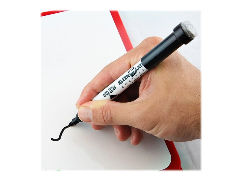 KleenSlate Dry Erase Markers with Eraser Caps, Black, 24/Pack (43324)