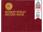 Dome Notary Public Record Book, 500-Entry, Red (880)