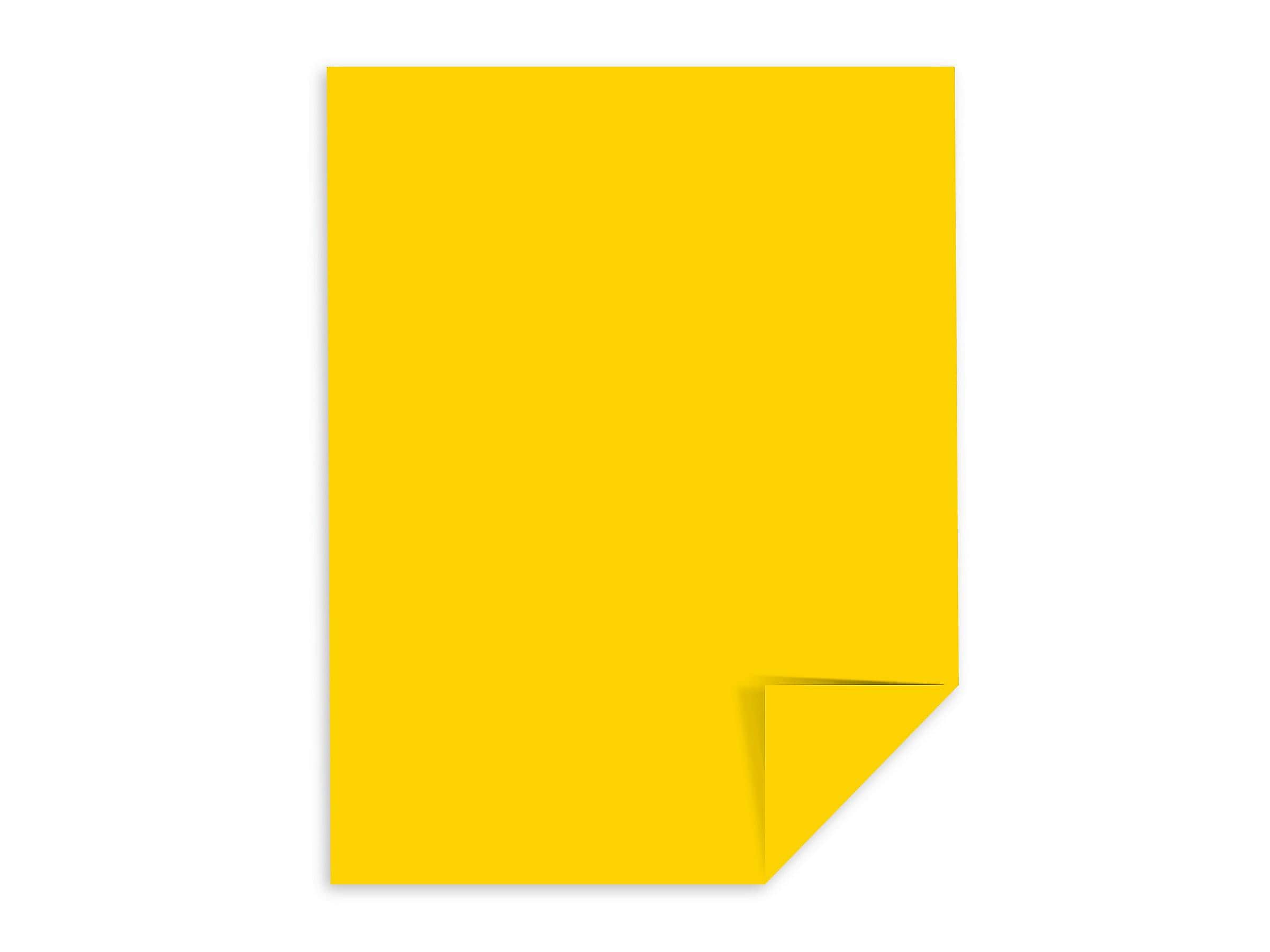 Astrodesigns 65 lb. Cardstock Paper, 8.5" x 11", Solar Yellow, 250 Sheets/Pack (22731)