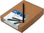 GBC CombBind 1/2" Plastic Binding Spine Comb, 85 Sheet Capacity, Black, 100/Box (4000068)