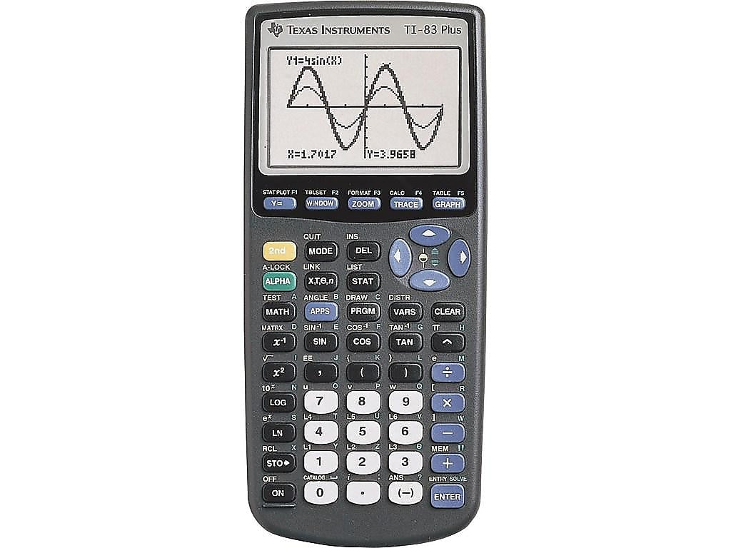Texas Instruments TI-83 PLUS Graphing Calculator, Black (TEX-TI 83 PLUS)