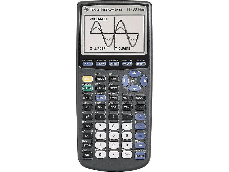 Texas Instruments TI-83 PLUS Graphing Calculator, Black (TEX-TI 83 PLUS)