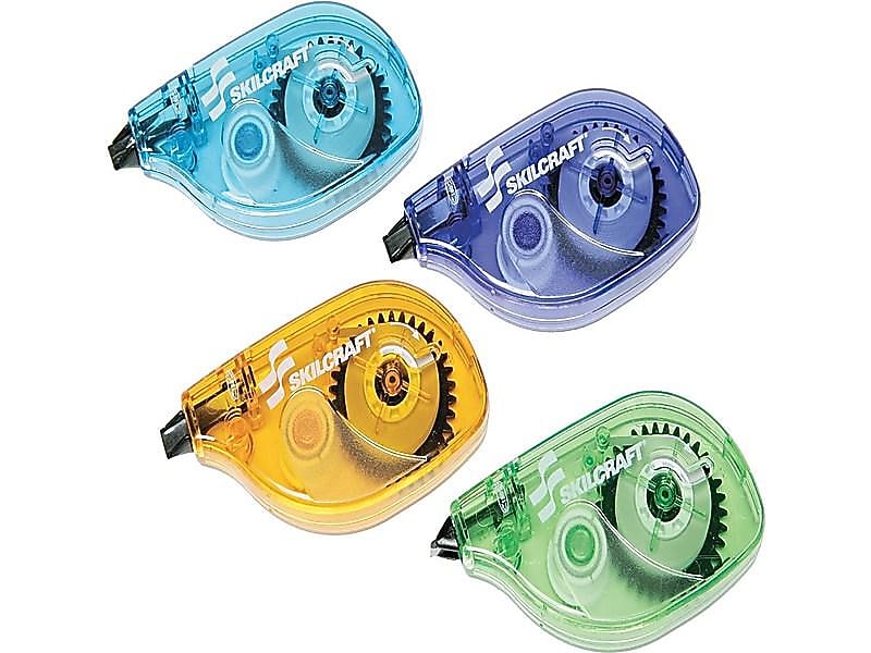 AbilityOne SKILCRAFT Correction Tape, White, 4/Pack (NSN5048940)