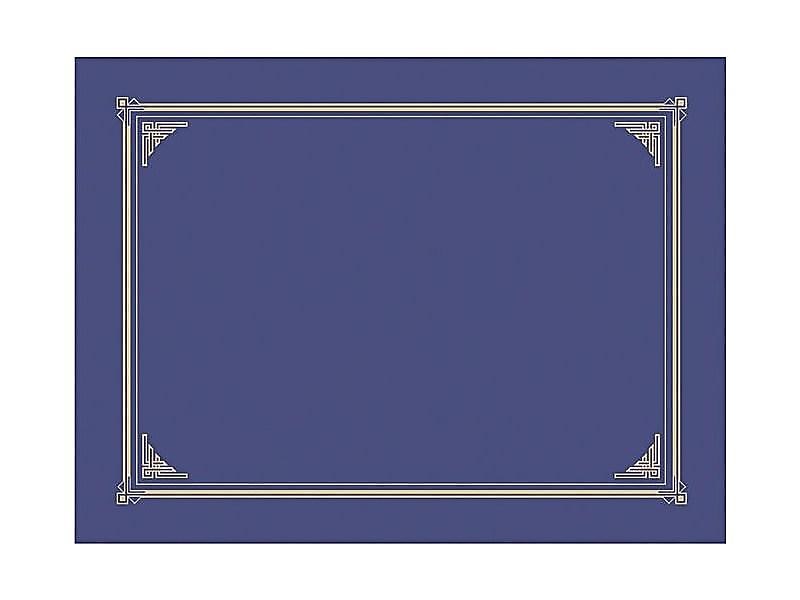Geographics Classic Certificate Holders, 8.5" x 11", Blue Metallic, 6/Pack (GEO47401)