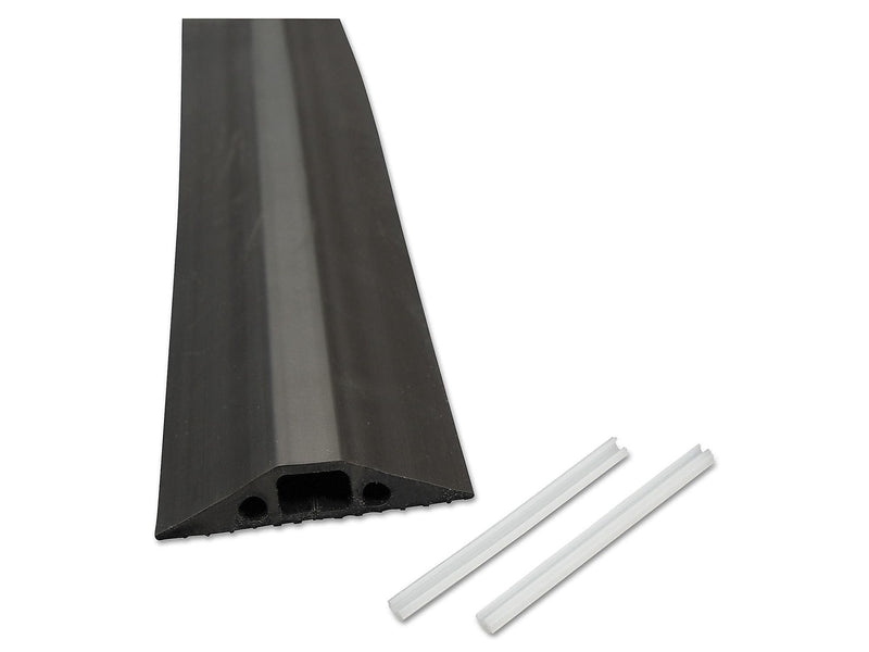 D-Line Medium Duty PVC Cable Concealer & Cover, 6'L, Black (FC68B)