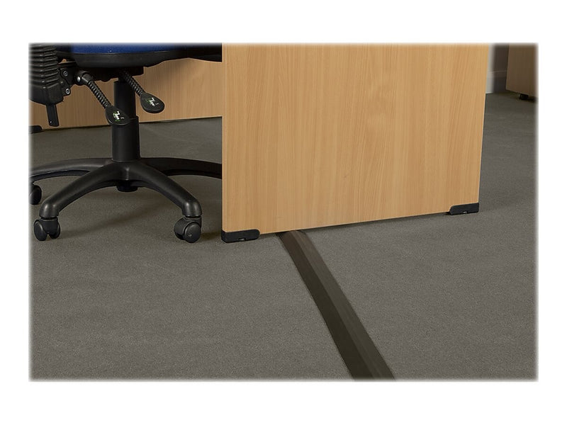 D-Line Medium Duty PVC Cable Concealer & Cover, 6'L, Black (FC68B)