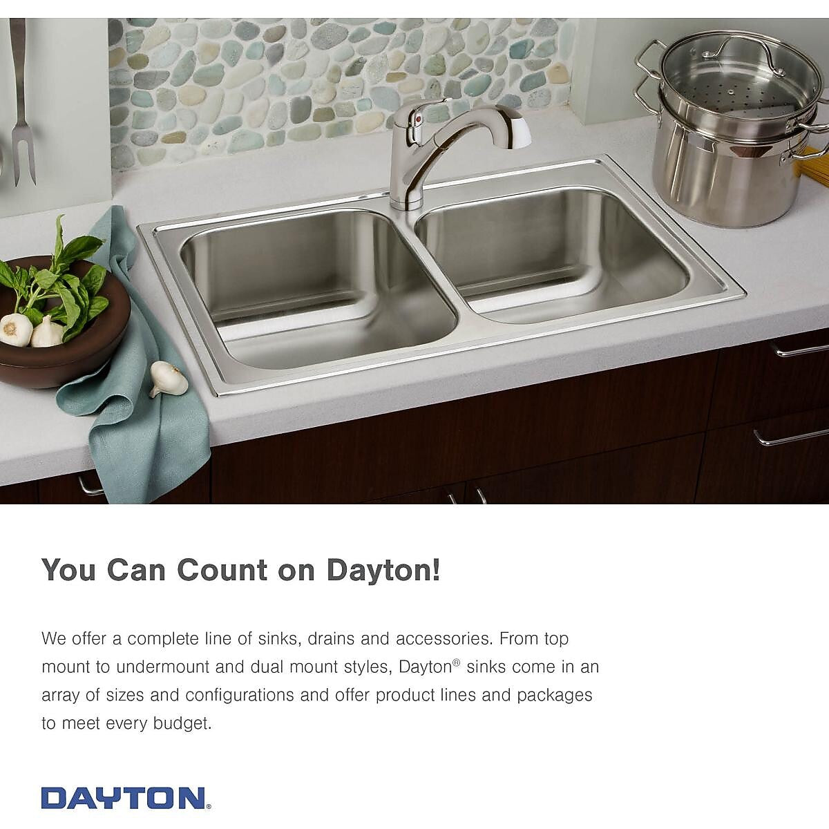 Elkay Dayton Bar Sink, Stainless Steel, Single Bowl, Top Mount, Satin (D115152)