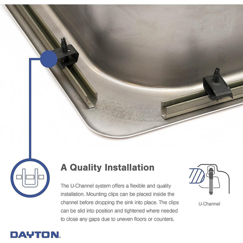 Elkay Dayton Bar Sink, Stainless Steel, Single Bowl, Top Mount, Satin (D115152)