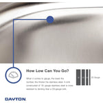 Elkay Dayton Bar Sink, Stainless Steel, Single Bowl, Top Mount, Satin (D117191)