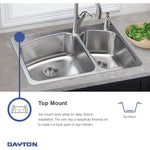 Elkay Dayton Bar Sink, Stainless Steel, Single Bowl, Top Mount, Satin (D117191)