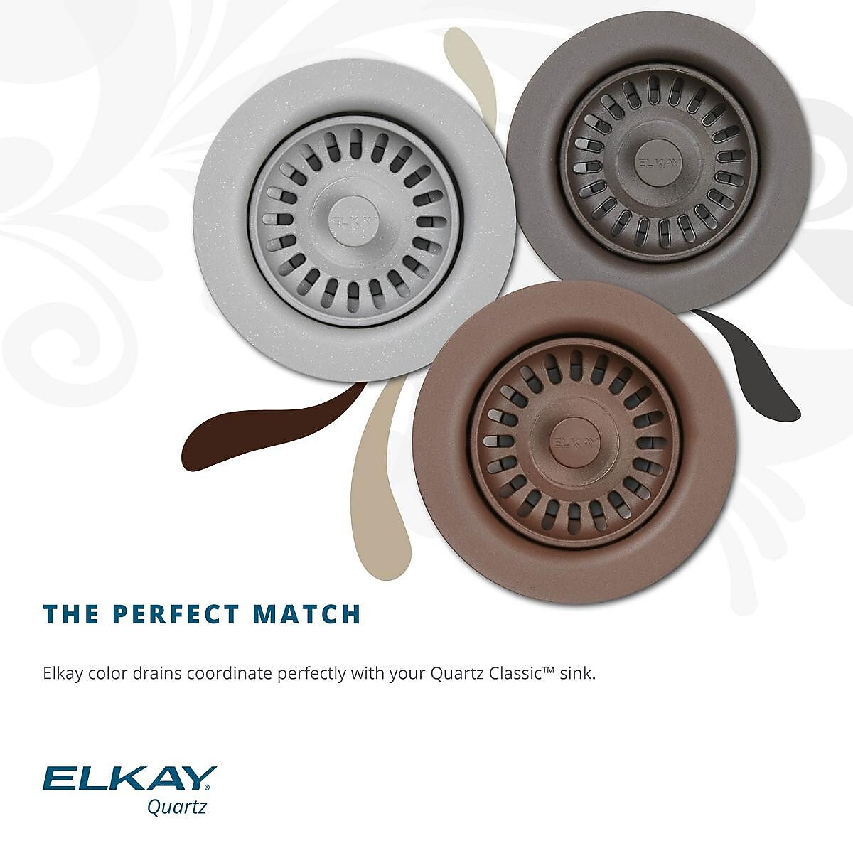 Elkay Disposer Flange with Removable Basket Strainer and Rubber Stopper, Black, Polymer (LKQD35BK)