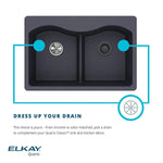 Elkay Residential Drain Fitting, White, Polymer (LKQS35WH)