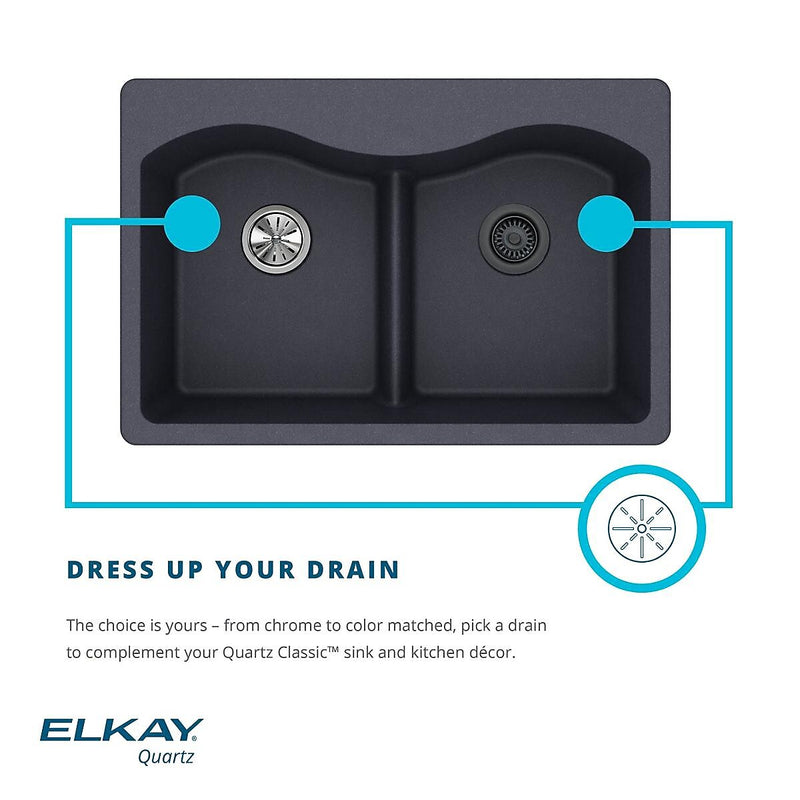 Elkay Residential Drain Fitting, White, Polymer (LKQS35WH)