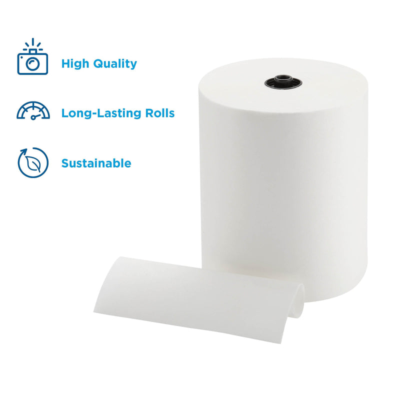 enmotion Hardwound Paper Towels, 1-ply, 700 ft./Roll, 6 Rolls/Carton (89420)