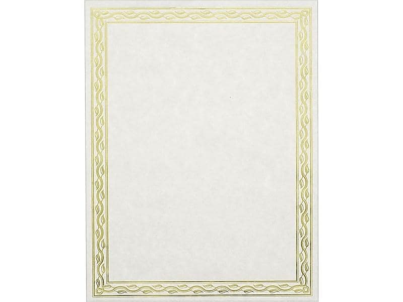 Geographics Serpentine Award Certificates, 8.5" x 11", Natural, 12/Pack (GEO44407)