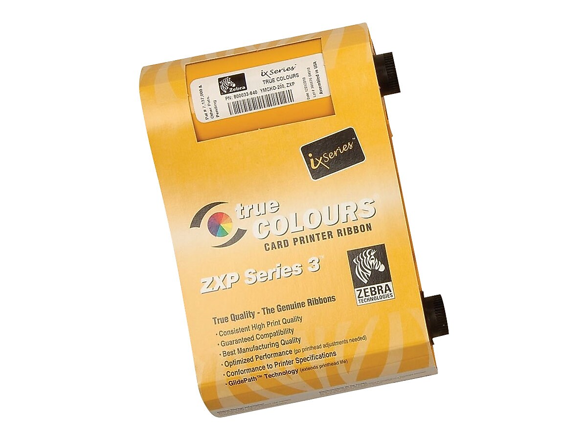 Zebra Multicolor Dye Sublimation Printer Ribbon (800033-840)