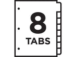 Avery Ready Index Table of Contents Paper Dividers, 1-8 Tabs, Multicolor (11133)