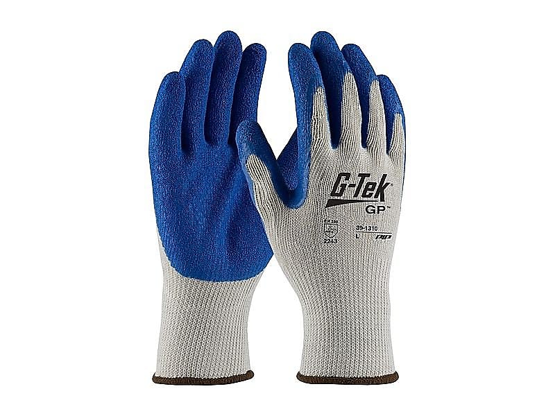 G-Tek Coated Work Gloves, Seamless Polyester Knit With Latex Coating, L, 12 Pairs (39-1310-L)