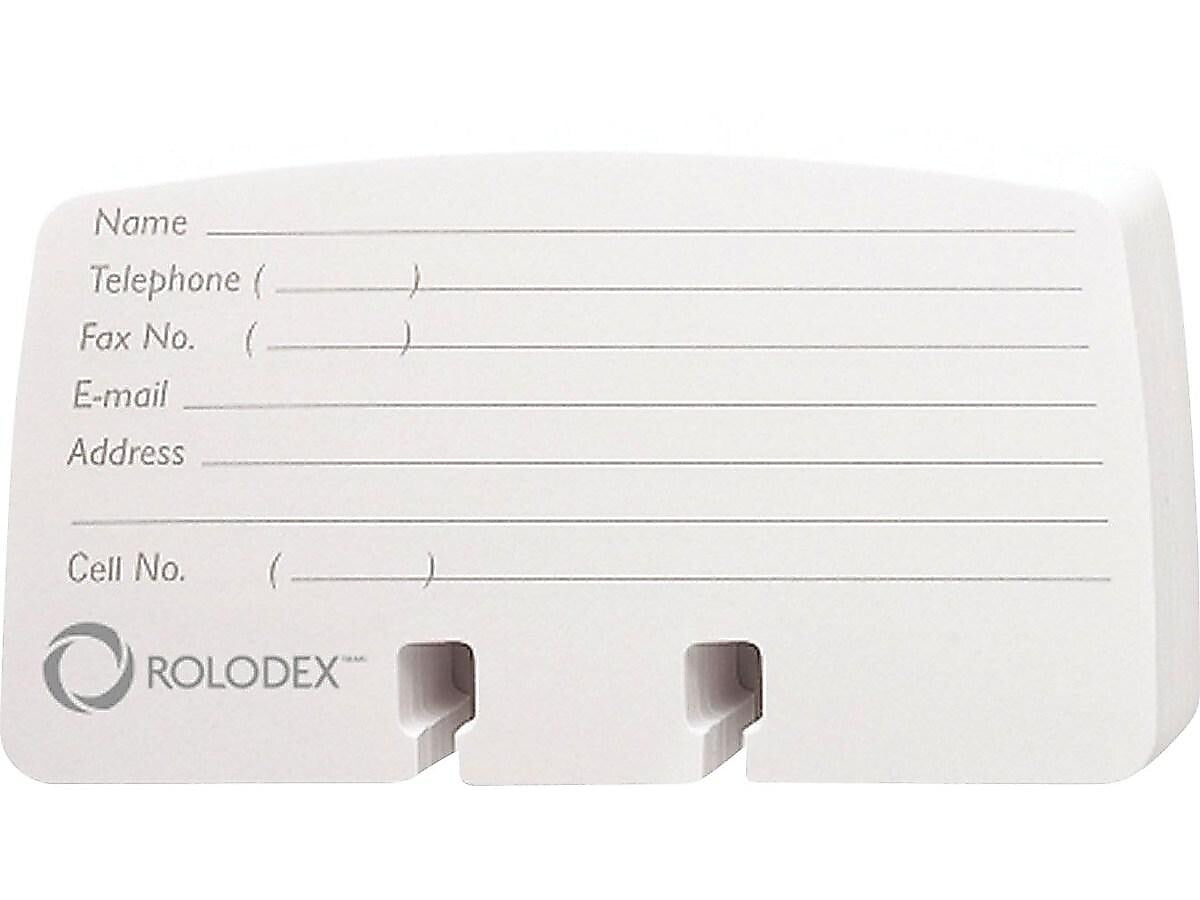 Rolodex Refill Rotary Cards, White, 100/Pack (67553)