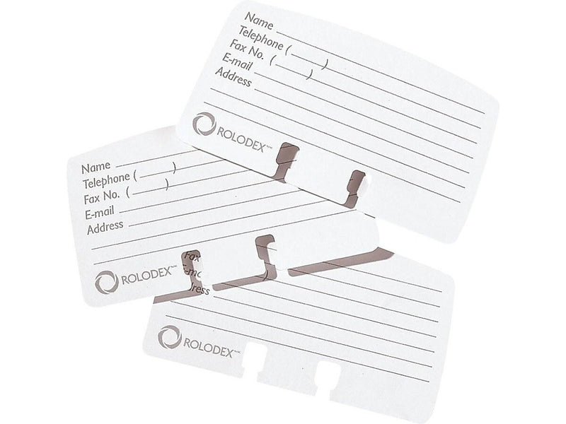 Rolodex Refill Rotary Cards, White, 100/Pack (67553)