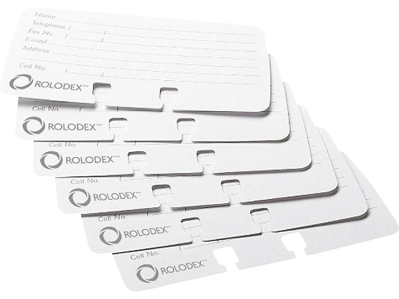 Rolodex Refill Rotary Cards, White, 100/Pack (67553)