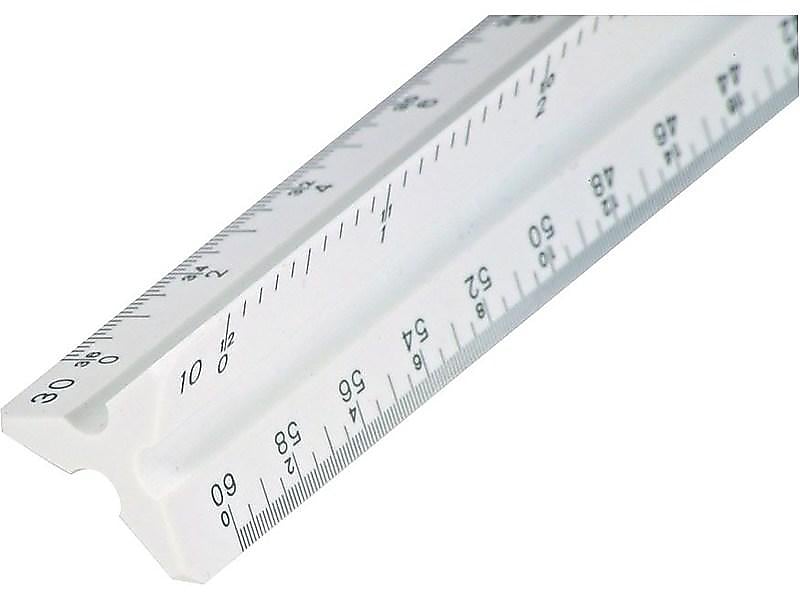 Staedtler Mars Student 12"L Engineer Triangular Scale (987 19-34BK)