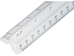 Staedtler Mars 12" Imperial/Metric Triangular Architect Scale, White (987 19-31BK)