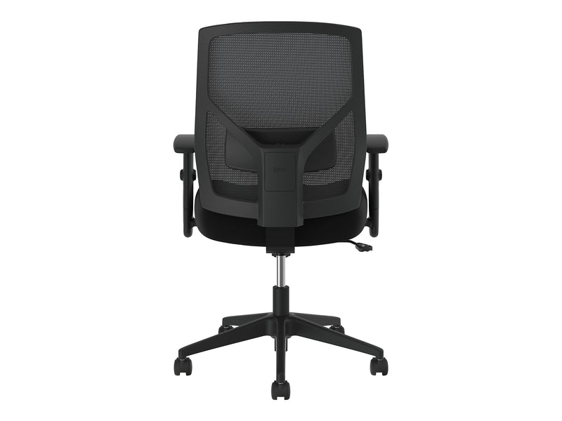 HON Crio High-Back Task Chair, Mesh Back, Adjustable Arms, Adjustable Lumbar, Black Leather (BSXVL581SB11T)