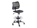 Safco Vue Nylon Mesh Back Vinyl Computer/Desk Chair with Footrest, Black (3395BV)