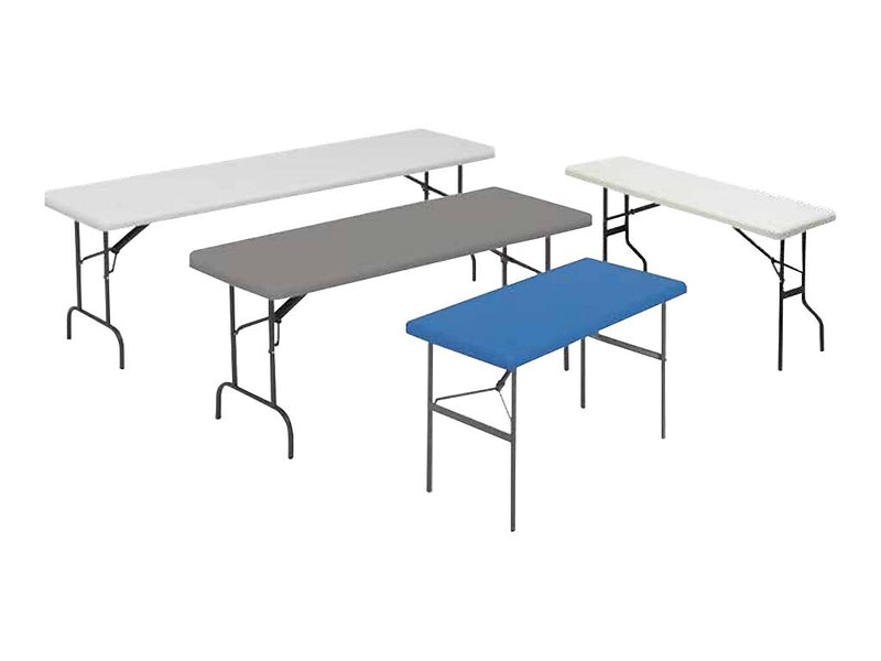 ICEBERG IndestrucTable TOO 1200 Series Folding Table, 96" x 30", Charcoal (65237)