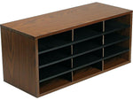 Fellowes 12-Compartment Literature Organizers, 29" x 12.94", Medium Oak (25400)