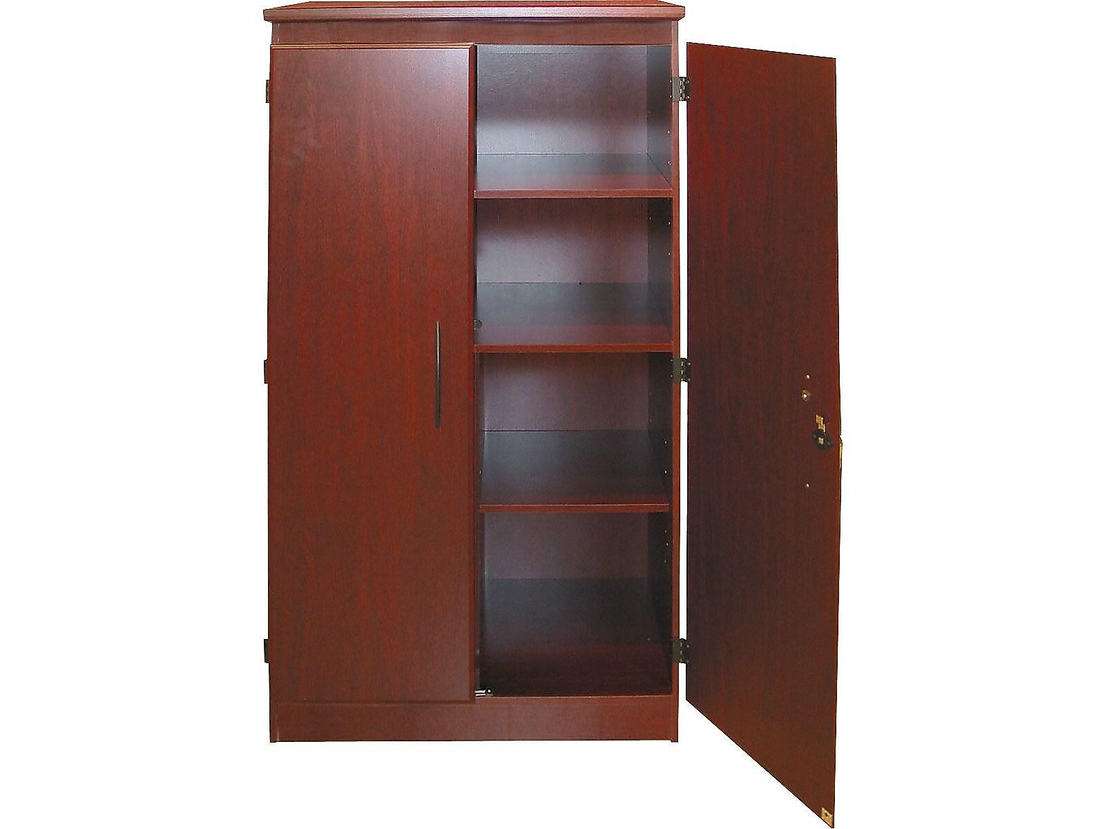 South Shore Morgan 60" Storage Cabinet with 4 Shelves, Royal Cherry (7206970)