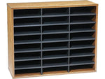 Fellowes 24-Compartment Literature Organizers, 29" x 23.44", Medium Oak (25043)