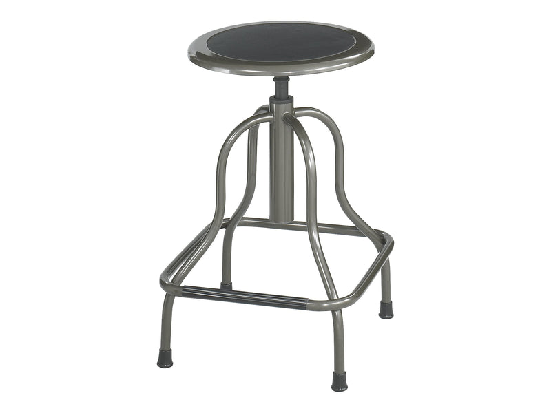 Safco Diesel Recycled Leather Industrial/Shop Stool, Pewter (6665)
