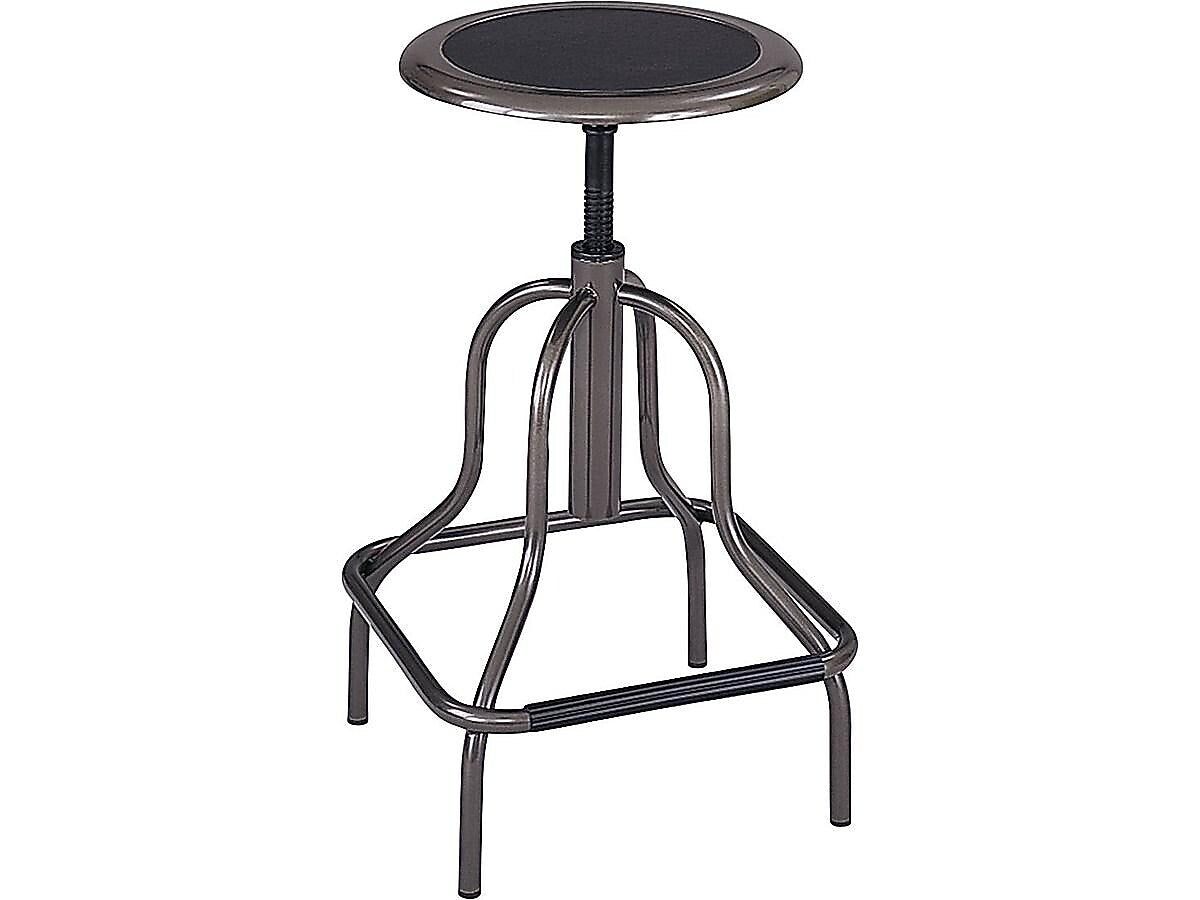 Safco Diesel Recycled Leather Industrial/Shop Stool, Pewter (6665)