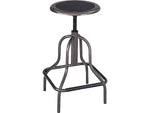 Safco Diesel Recycled Leather Industrial/Shop Stool, Pewter (6665)