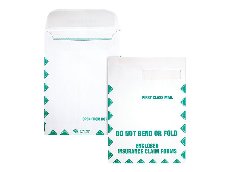 Quality Park Health Claim Insurance Self Seal Catalog Envelopes, 9" x 12.5", White Wove, 100/Box (QUA54692)