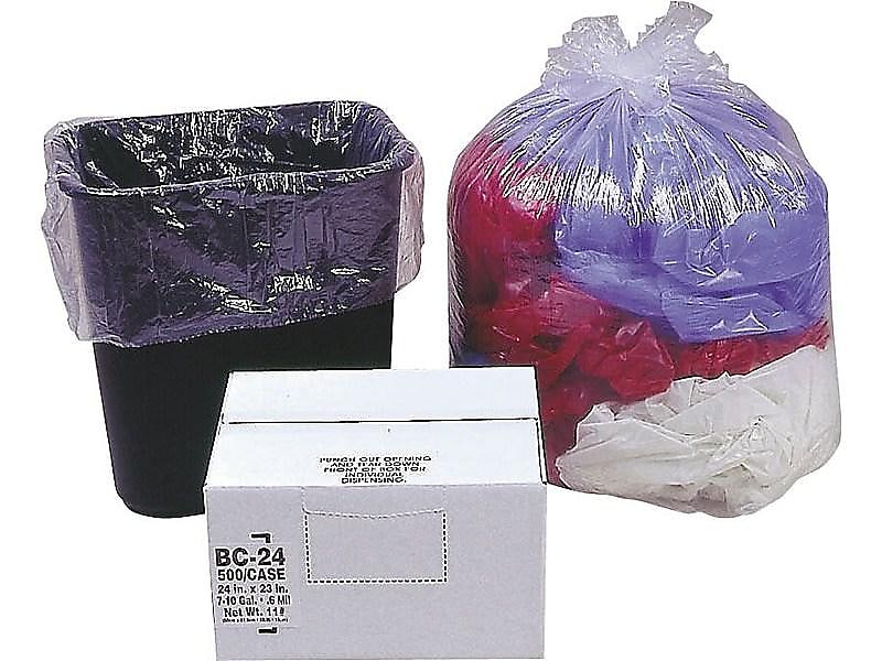 Berry Global Classic 10 Gallon Industrial Trash Bag, 23" x 24", Low Density, 0.6mil, Clear, 500 Bags/Box (WEBBC24-538900)