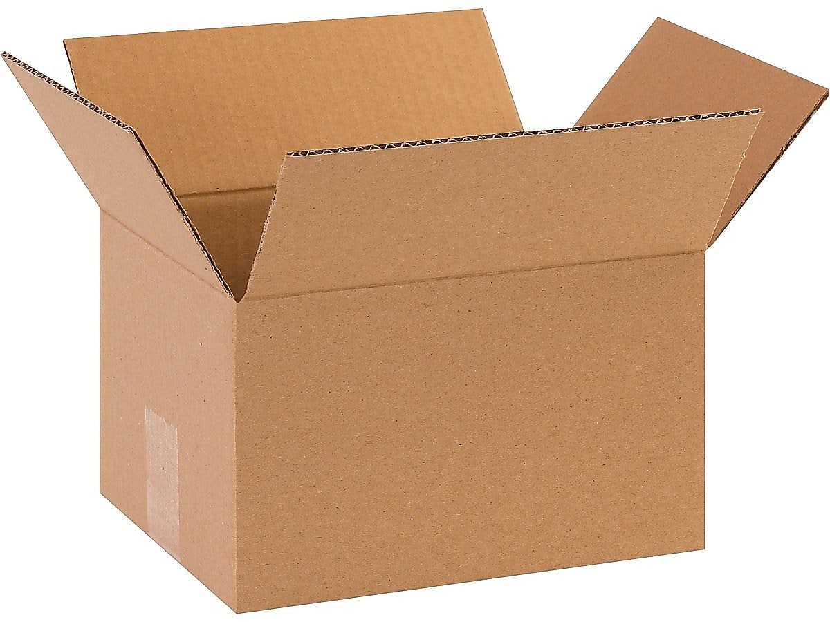 10" x 8" x 6" Standard Shipping Boxes, 32 ECT, Kraft, 25/Bundle (100806)