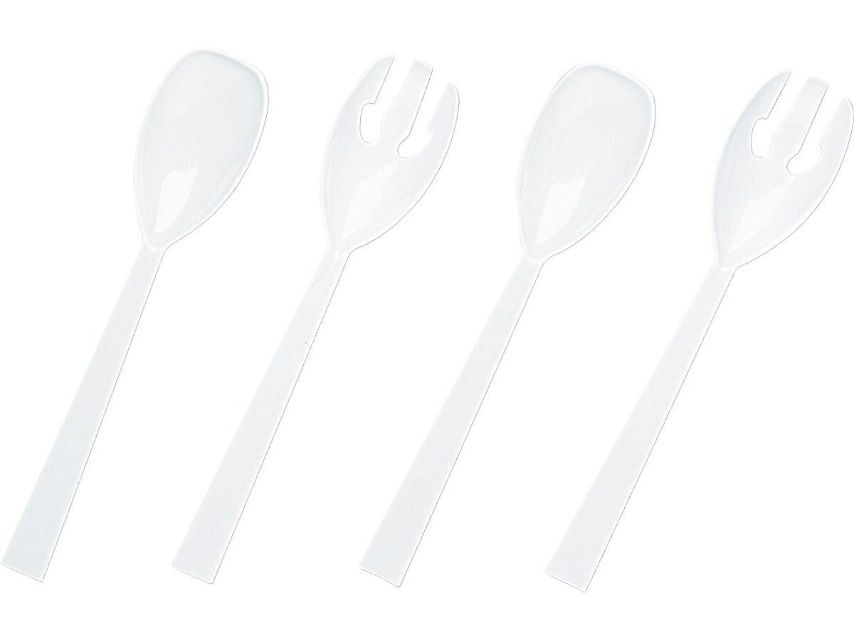 Table Mate Plastic Serving Sets, Medium-Weight, White, 48/Pack (W-95PK4)