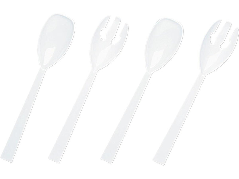 Table Mate Plastic Serving Sets, Medium-Weight, White, 48/Pack (W-95PK4)